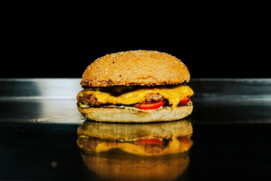 Hamburguesa preparada con pan Miche